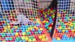 Kiddos Play Place for Kids    Children laughing and run in area with toys  balls  Outdoor playground