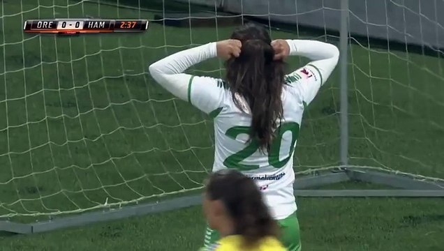 Woman football player scores ridiculous own goal!!