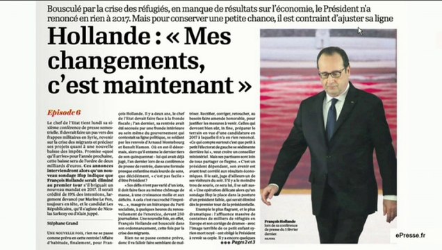 La Revue de Presse : La 6ème conférence de presse de François Hollande