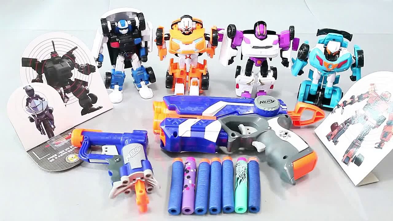 또봇 미니 너프건 nerf gun 또봇 총 맞추기 놀이 변신 자동차 로봇 장난감 또봇14기 13기 12기 전체 Tobot Robot Car Toys おもちゃ Игрушки