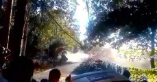 Sortie de route d'un pilote au rallye de La Corogne
