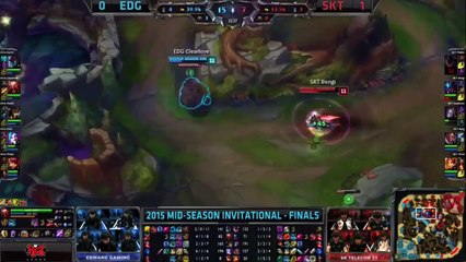 Bengi   RekSai steals Baron   SKT T1 vs EDG Game 2 Finals   MSI 2015 Day 4