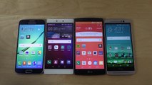 Samsung Galaxy S6 vs Huawei P8 vs LG G4 vs HTC One M9 Benchmark Speed Test! 4K