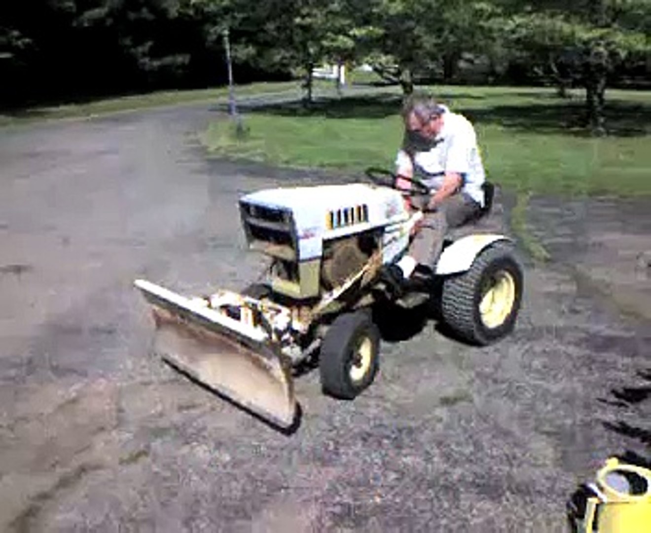 Heavy Sears Garden Tractor running restoration plow Grandpa