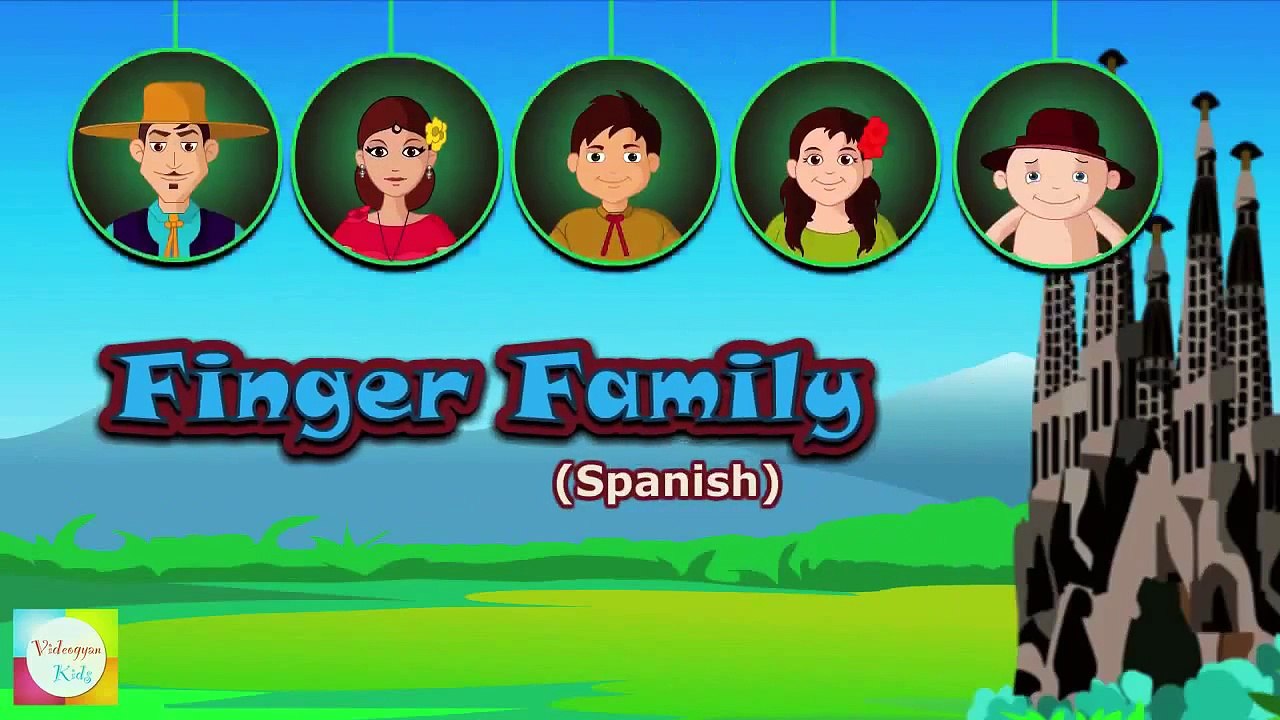 Finger Family Nursery Rhyme Spanish Family Cartoon Animation Songs For Children