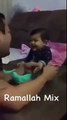 Adorable baby girl laughing very hard while her Daddy triming her nails !!