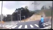 Scooter Rider Falls into Manhole in Taiwan