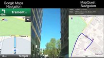 Google Maps Nav vs. MapQuest with Skyhook Nav