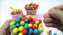 Play Doh Ice Cream Dippin Dots Surprise Egg Toys Dinosaurs Animals