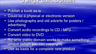 How To Use The Public Domain (Public Domain Information Tutorial)