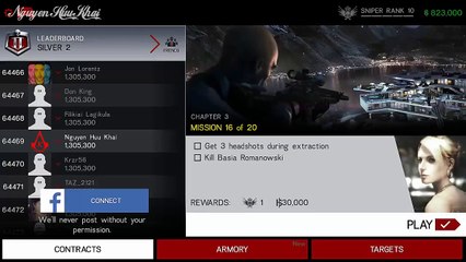 Hitman Sniper Chapter 3 Mission 16 3 headshots during extraction