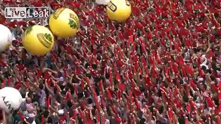 Opening Ceremonies of the Annual Pamplona Running of the Bulls