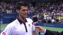 Novak Djokovic vs Roberto Bautista Agut INTERVIEW US OPEN 2015