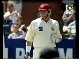 Shane Warne bowls to Matthew Hayden, gets smacked into obliteration