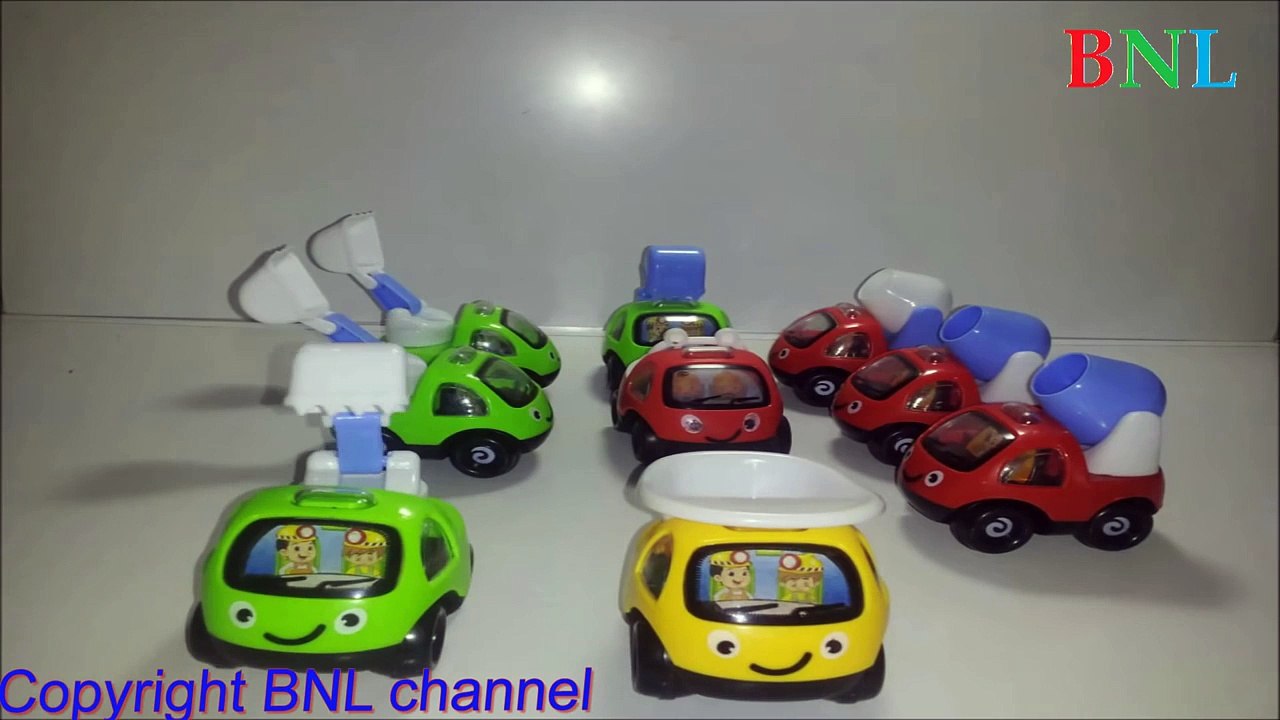 Trucks for children kids, Excavator, Concrete mixer trucks, and construction machine 2015