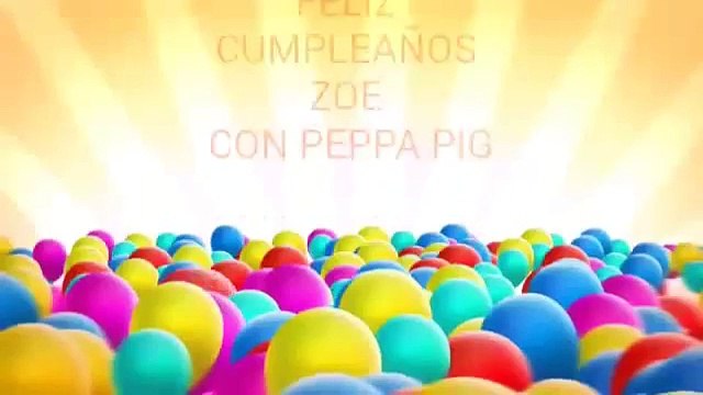 Feliz cumpleaños Zoe 4 añitos con peppa pig