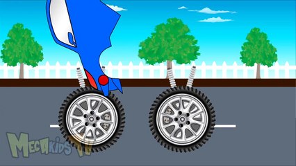 Superman Truck Vs Ninja Truck Truck for kids - Mega Kids Tv - Superman Truk Vs Ninja Truk Truk