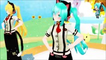 【MMD】Nee | Lenka Kagamine, Len Kagamine & Hatsune Miku
