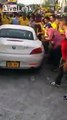 Colombian mob smashes car in Queens, NY after the Uruguay match