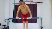 World's Strongest Kid does 40 Handstand Push-Ups