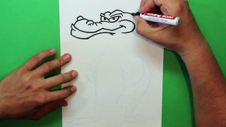 Cómo dibujar un cocodrilo - How to draw a crocodile