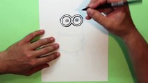 Cómo dibujar un Minion (Gru, mi villano favorito)- How to draw Minions (Despicable Me)