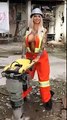 hot girl construction worker