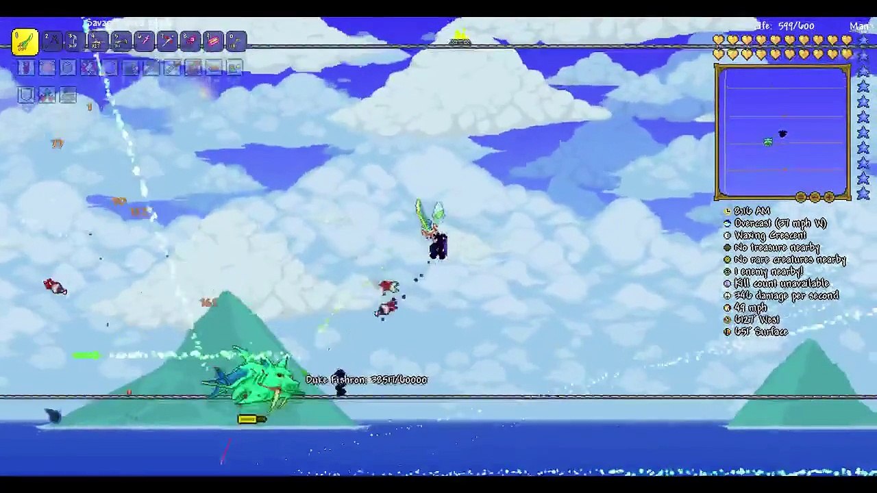 Terraria: Vs. Duke Fishron (Expert Mode, Pre-Plantera, 1.3.0.7)