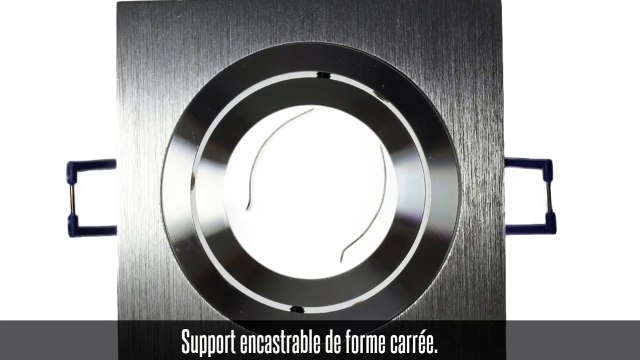Support encastrable orientable carré argent