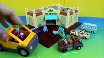 BatCar McQueen Saves Disney Pixar Cars Mater from the Joker in Imaginext Gotham City Jail