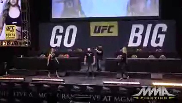 UFC 193- Ronda Rousey vs. Holly Holm Staredown 2015