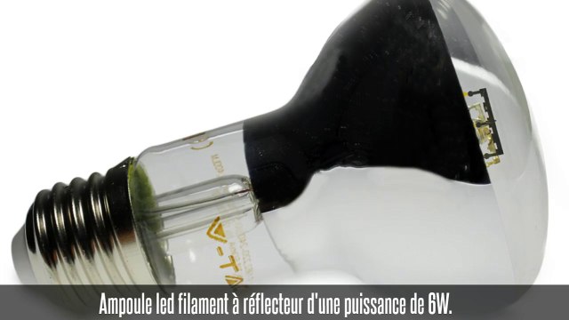 Ampoule led filament réflecteur 6W, 70°, 400 lm, blanc chaud