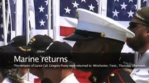 KIA Lance Corporal Gregory Posey arrives at the Winchester Airport Chattanooga Times Free Press