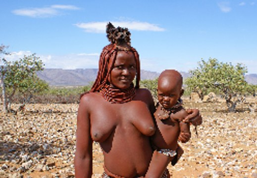 Tourist Himba Tribe nomadic tribe from namibia