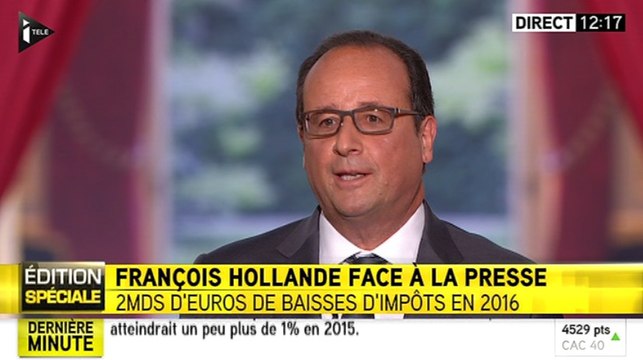 François Hollande : J'ai l'impression de participer à une téléréalité depuis 2012 - ZAPPING ACTU DU 07/09/2015