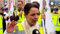 Tausende Landwirte protestieren in Brüssel