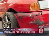 Los Olivos: conductor atropelló a policía frente a comisaría