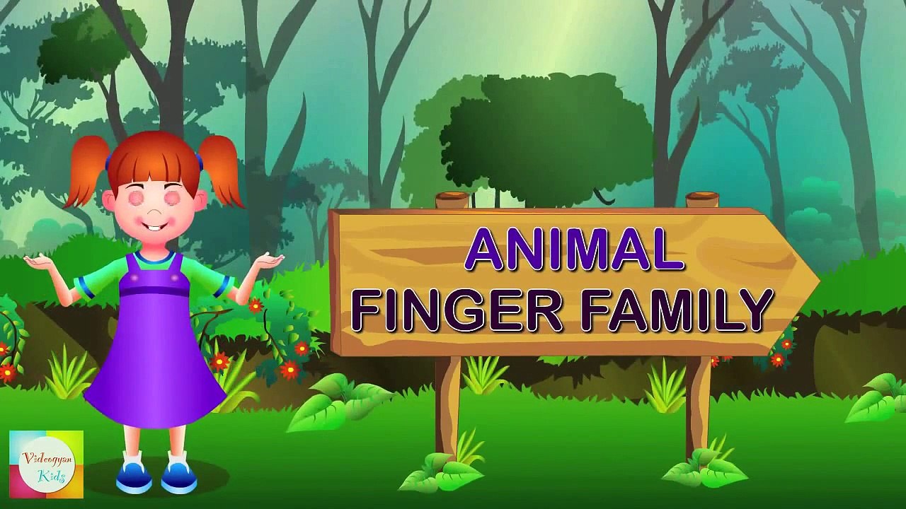 Animals Cartoons Finger Family Children Nursery Rhymes | Animals Finger Family Rhymes for Children
