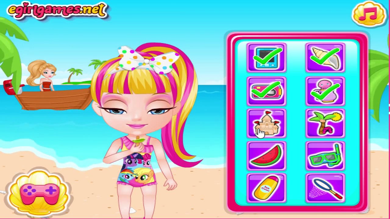 Baby Barbie Beach Slacking Episode HD | Best Disney Kids Games
