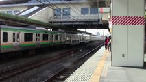 小山駅 E231系湘南新宿ライン快速発車・宇都宮線普通列車到着@2013.2.9
