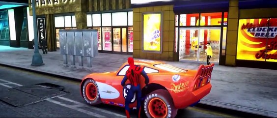 a  Disney Cars Pixar Spiderman Nursery Rhymes with Lightning McQueen Songs for Children with Action