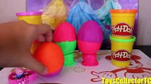 Giant Princess Kinder Surprise Eggs Disney Frozen Elsa Anna Minnie Mickey Play-Doh Huevos Sorpresa