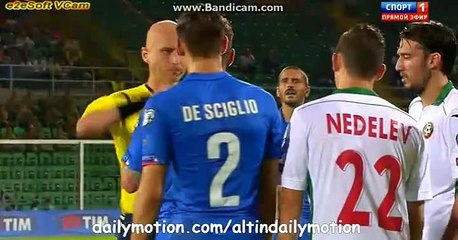 Micanski Gets Red Card - Italy 1-0 Bulgaria - 06.09.2015