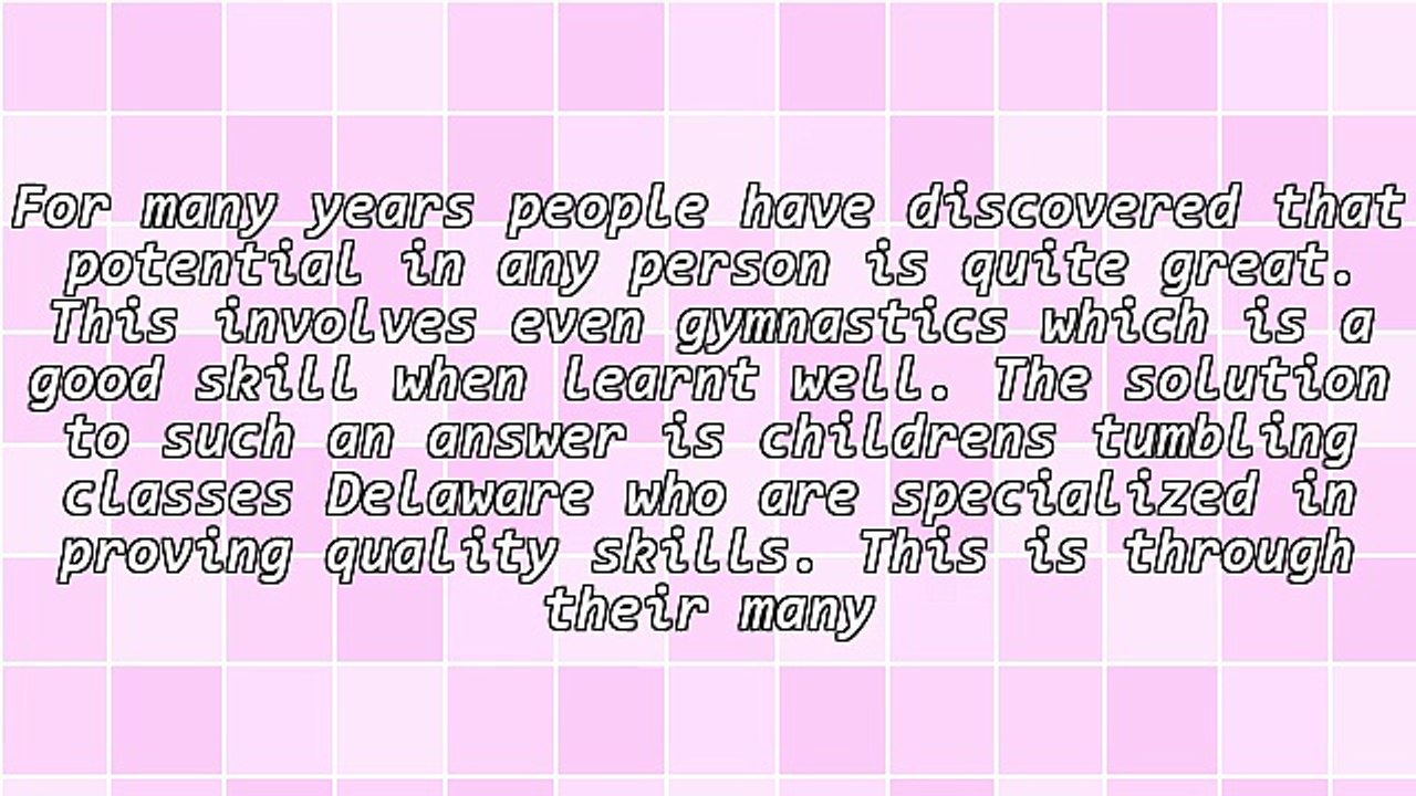 Get The Advantages Of Childrens Tumbling Classes Delaware