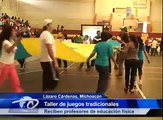 Taller de juegos tradicionales. Reciben profesores de educación física