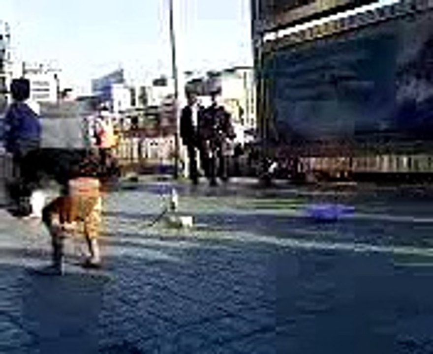 Two children  begging on the street