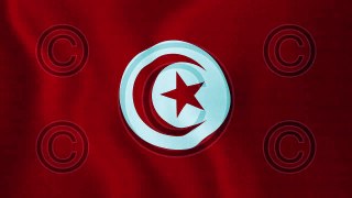 Loopable: Flag of Tunisia - Royalty-Free Stock Footage