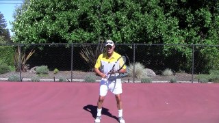 Tennis Topspin Backhand On The Rise - Tommy Haas - How To Prep The Racket - Part 2 of 4