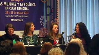 Niki Johnson en coloquio sobre mujeres y política, Uruguay/2013