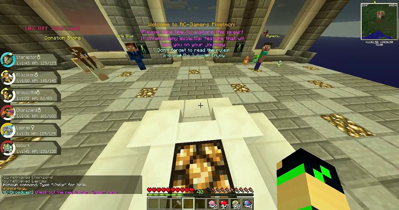 A minha Team no Pixelmon!
